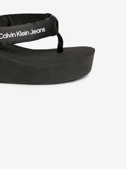 Čierne dámske žabky na kline Calvin Klein Jeans 9