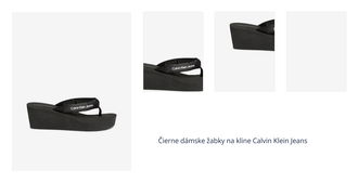 Čierne dámske žabky na kline Calvin Klein Jeans 1