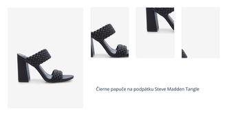 Čierne papuče na podpätku Steve Madden Tangle 1