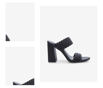 Čierne papuče na podpätku Steve Madden Tangle 4