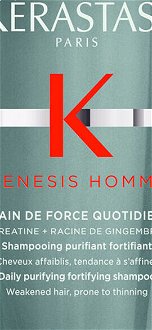 Čistiaci posilňujúci šampón pre oslabené vlasy pre mužov Kérastase Genesis Homme - 250 ml + darček zadarmo 5