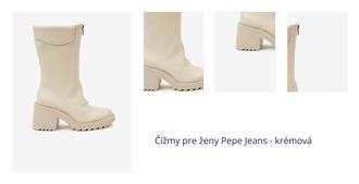 Čižmy pre ženy Pepe Jeans - krémová 1