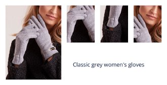 Classic grey women's gloves 1