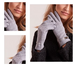 Classic grey women's gloves 4