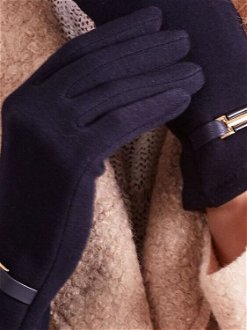 Classic navy blue women's gloves 5