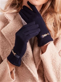 Classic navy blue women's gloves 2