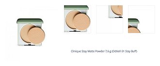 Clinique Stay Matte Powder 7,6 g (Odtieň 01 Stay Buff) 1