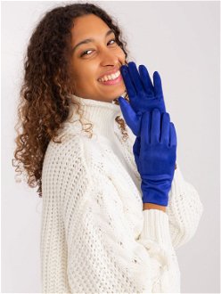 Cobalt Blue Elegant Winter Gloves