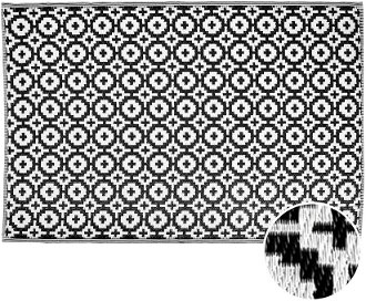 COLOUR CLASH Koberček exteriérový  mozaika 180 x 120 cm - čierna/biela