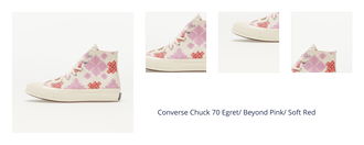 Converse Chuck 70 Egret/ Beyond Pink/ Soft Red 1