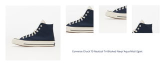 Converse Chuck 70 Nautical Tri-Blocked Navy/ Aqua Mist/ Egret 1