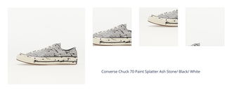 Converse Chuck 70 Paint Splatter Ash Stone/ Black/ White 1