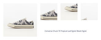 Converse Chuck 70 Tropical Leaf Egret/ Black/ Egret 1