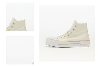 Converse Chuck Taylor All Star Lift Platform Outline Sketch Oat Milk/ Egret/ White 4