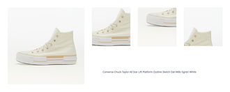 Converse Chuck Taylor All Star Lift Platform Outline Sketch Oat Milk/ Egret/ White 1