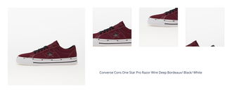 Converse Cons One Star Pro Razor Wire Deep Bordeaux/ Black/ White 1