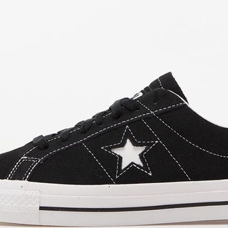 Converse Cons One Star Pro Suede Black/ Black/ White 5