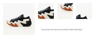 Converse Run Star Motion Canvas Platform Black/ White/ Egret 1