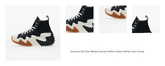 Converse Run Star Motion Canvas Platform Black/ White/ Gum Honey 1