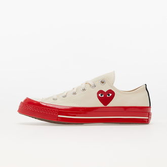 Converse x Comme des Garcons PLAY Chuck Taylor 70 Low Top Red Sole White