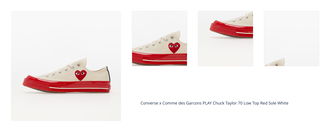 Converse x Comme des Garcons PLAY Chuck Taylor 70 Low Top Red Sole White 1