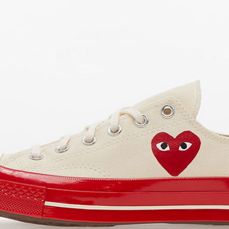 Converse x Comme des Garcons PLAY Chuck Taylor 70 Low Top Red Sole White 5