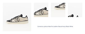 Converse x Joshua Vides Pro Leather Natural Ivory/ Black/ White 1