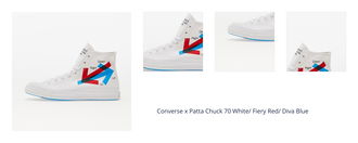 Converse x Patta Chuck 70 White/ Fiery Red/ Diva Blue 1