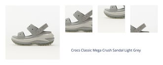 Crocs Classic Mega Crush Sandal Light Grey 1