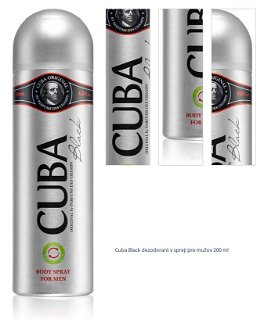 Cuba Black dezodorant v spreji pre mužov 200 ml 1