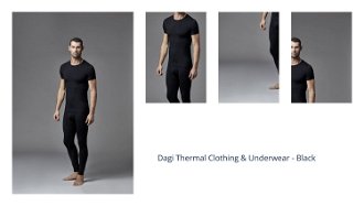 Dagi Men's Black Crew Neck Short Sleeve Top Thermal Underwear 1