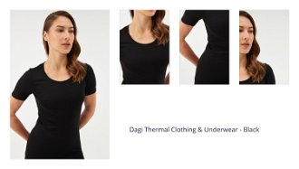 Dagi Women's Black Thermal Short Sleeve Top 1