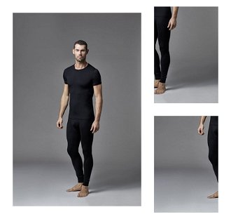 Dagi Men's Black Crew Neck Short Sleeve Top Thermal Underwear 3