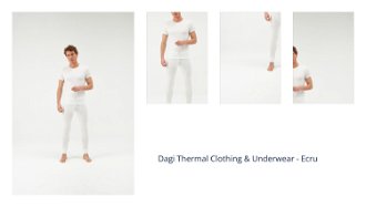 Dagi Ecru Crew Neck Short Sleeve Men's Top Thermal Underwear 1