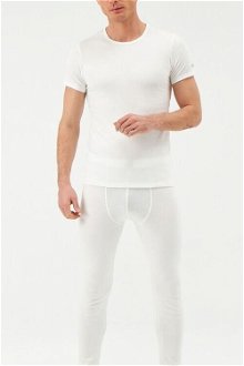 Dagi Ecru Crew Neck Short Sleeve Men's Top Thermal Underwear 5