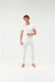 Dagi Ecru Crew Neck Short Sleeve Men's Top Thermal Underwear