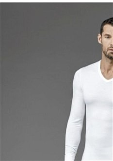 Dagi Men's Ecru V-Neck Long Sleeved Thermal Tops and Underwear 6