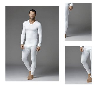 Dagi Men's Ecru V-Neck Long Sleeved Thermal Tops and Underwear 3