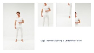 Dagi Ecru Crew Neck Short Sleeve Men's Top Thermal Underwear 1