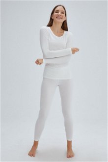 Dagi Women's Ecru Round Neck Long Sleeve Top Thermal Underwear