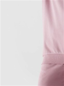 Dámska nerozopínateľná tepláková mikina bez kapucne - ružová 8