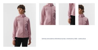 Dámska vetruodolná softshellová bunda s membránou 5000 - svetloružová 1