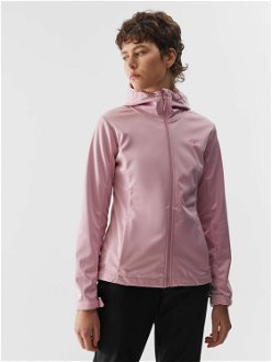 Dámska vetruodolná softshellová bunda s membránou 5000 - svetloružová