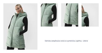 Dámska zatepľovacia vesta so syntetickou výplňou - zelená 1