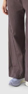 Dámske casual nohavice so širokými nohavicami - hnedé 8