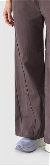 Dámske casual nohavice so širokými nohavicami - hnedé 8