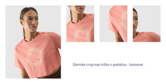 Dámske crop-top tričko s potlačou - lososové 1