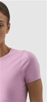 Dámske crop-top tričko s potlačou - púdrovo ružové 7