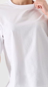 Dámske oversize tričko bez potlače - biele 5
