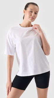 Dámske oversize tričko bez potlače - biele